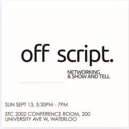 Off-Script Networking + Show & Tell cover photo
